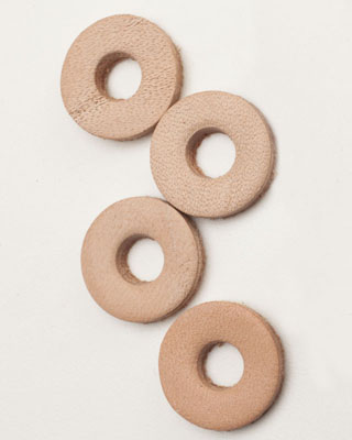 Honjo leather fender washers